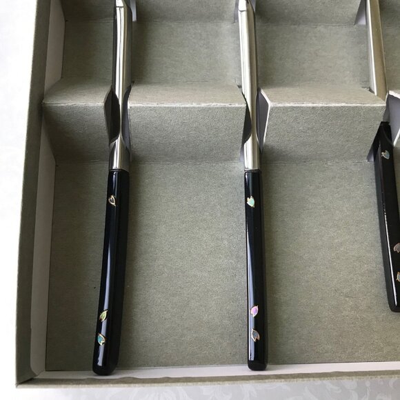 New Wajima Nuri set, pearl of mother inlay, Artisan Handcrafted, Japan - Picture 12 of 15